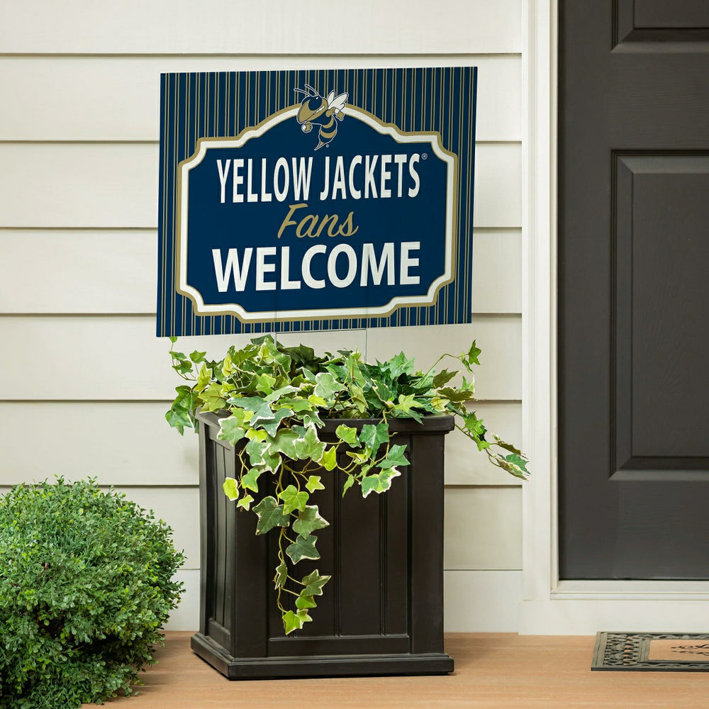 Georgia Tech Coroplast Yard Sign, "Fans Welcome" - Collegiate Home