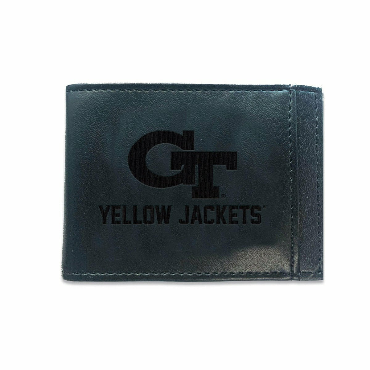 Front Pocket Wallet w/ RFID Blocking, Georgia Tech, Black - Collegiate Home