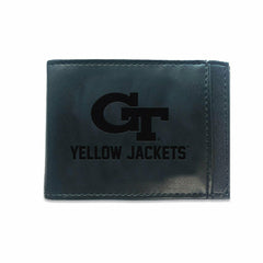 Front Pocket Wallet w/ RFID Blocking, Georgia Tech, Black - Collegiate Home