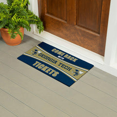 28" x 16" PVC Trapper Mat, Come Back with Tickets, Georgia Tech - Collegiate