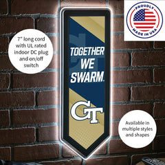 LED Wall Decor, Pennant, Georgia Tech - Collegiate Home