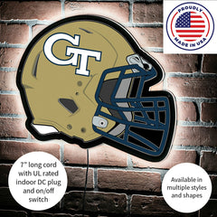 LED Wall Decor, Helmet, Georgia Tech - Collegiate Home