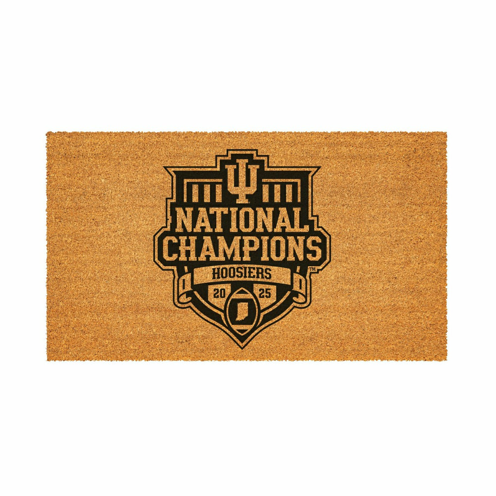 Indiana University, Div 1 Champs, Coir Mat, One Color - Collegiate