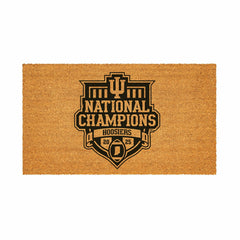 Indiana University, Div 1 Champs, Coir Mat, One Color - Collegiate