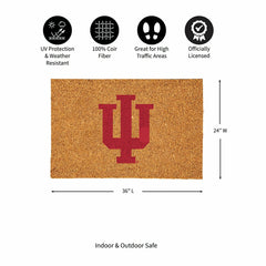 Indiana University Large Full Color Coir Mat, 36"x24" - Collegiate