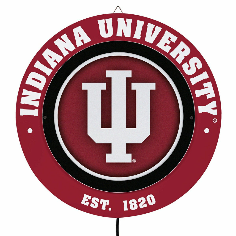 Indiana University, Metal Lite, Round - Collegiate