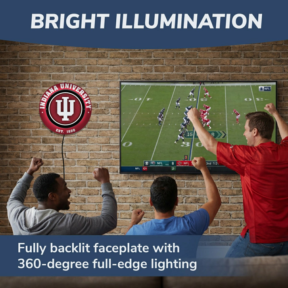 Indiana University, Metal Lite, Round - Collegiate