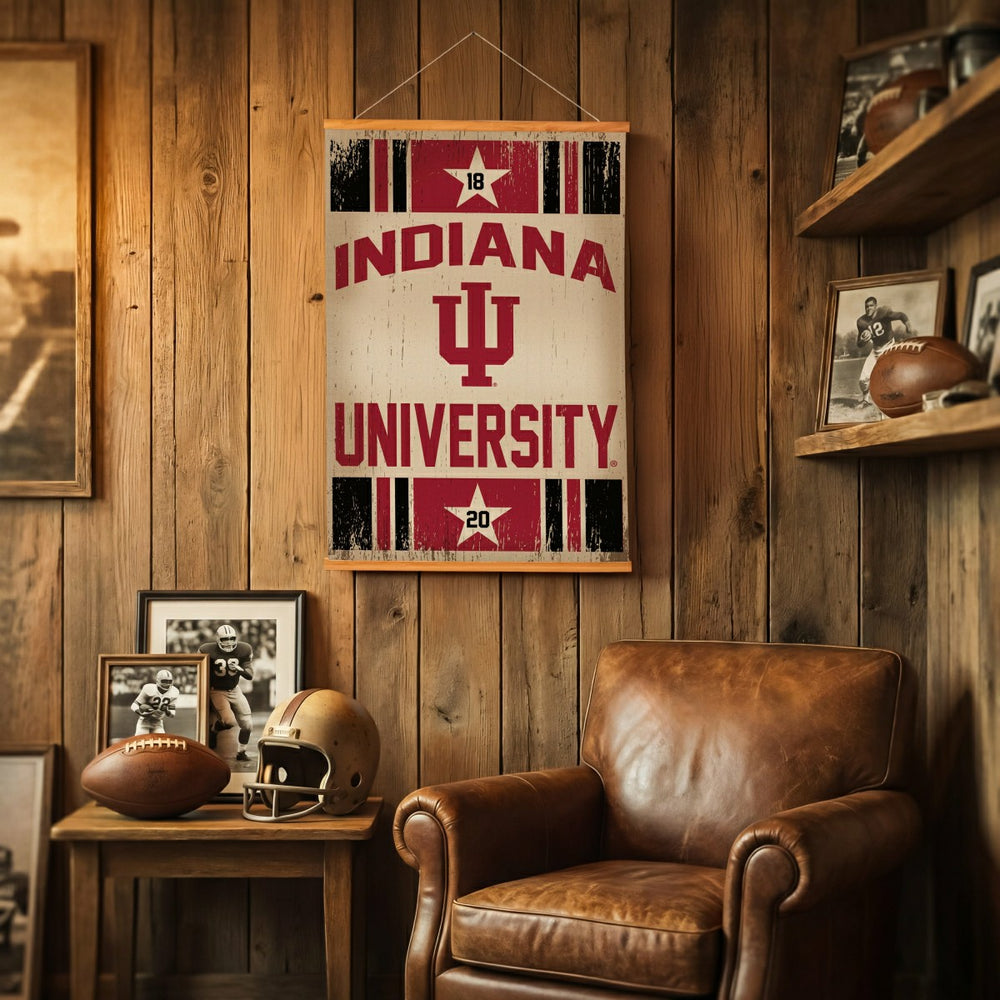 Indiana University, Canvas Wall Tapestry, Medium, 36x24 - Collegiate Home