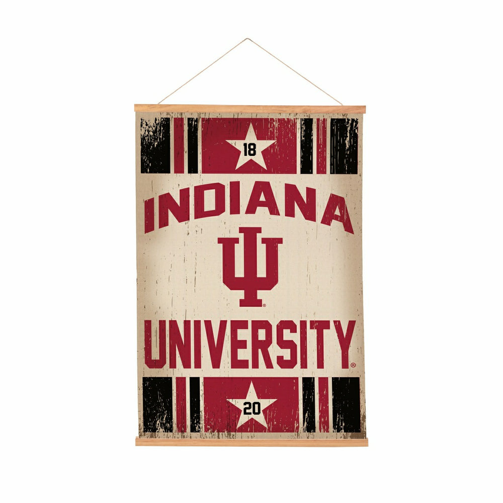 Indiana University, Canvas Wall Tapestry, Medium, 36x24 - Collegiate Home