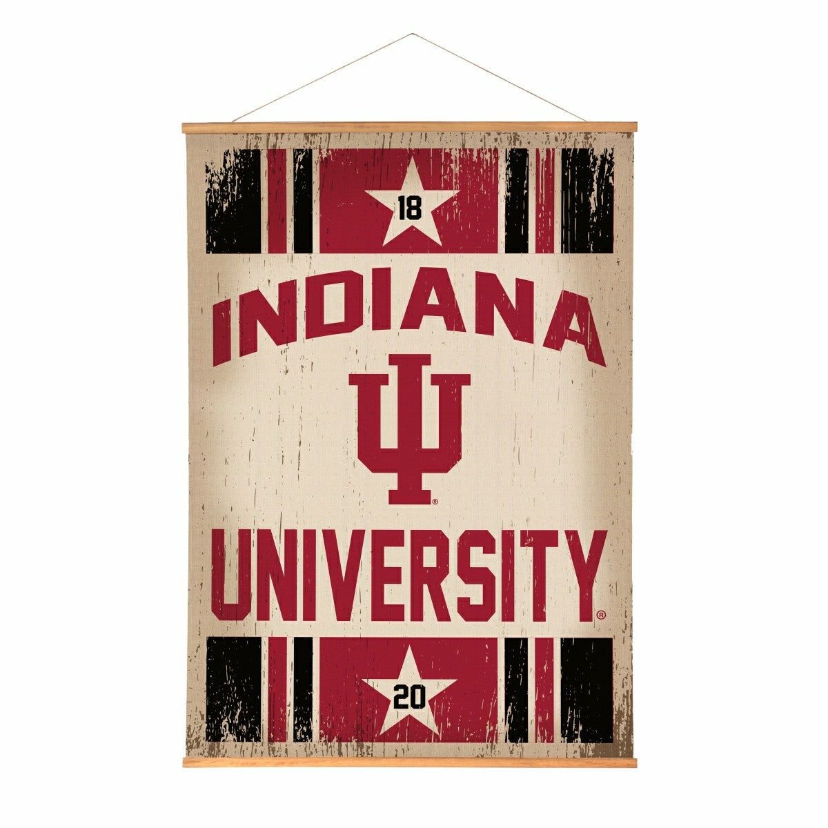 Indiana University, Canvas Wall Tapestry, Large, 54x36 - Collegiate Home