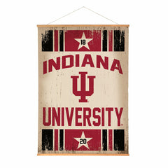 Indiana University, Canvas Wall Tapestry, Large, 54x36 - Collegiate Home