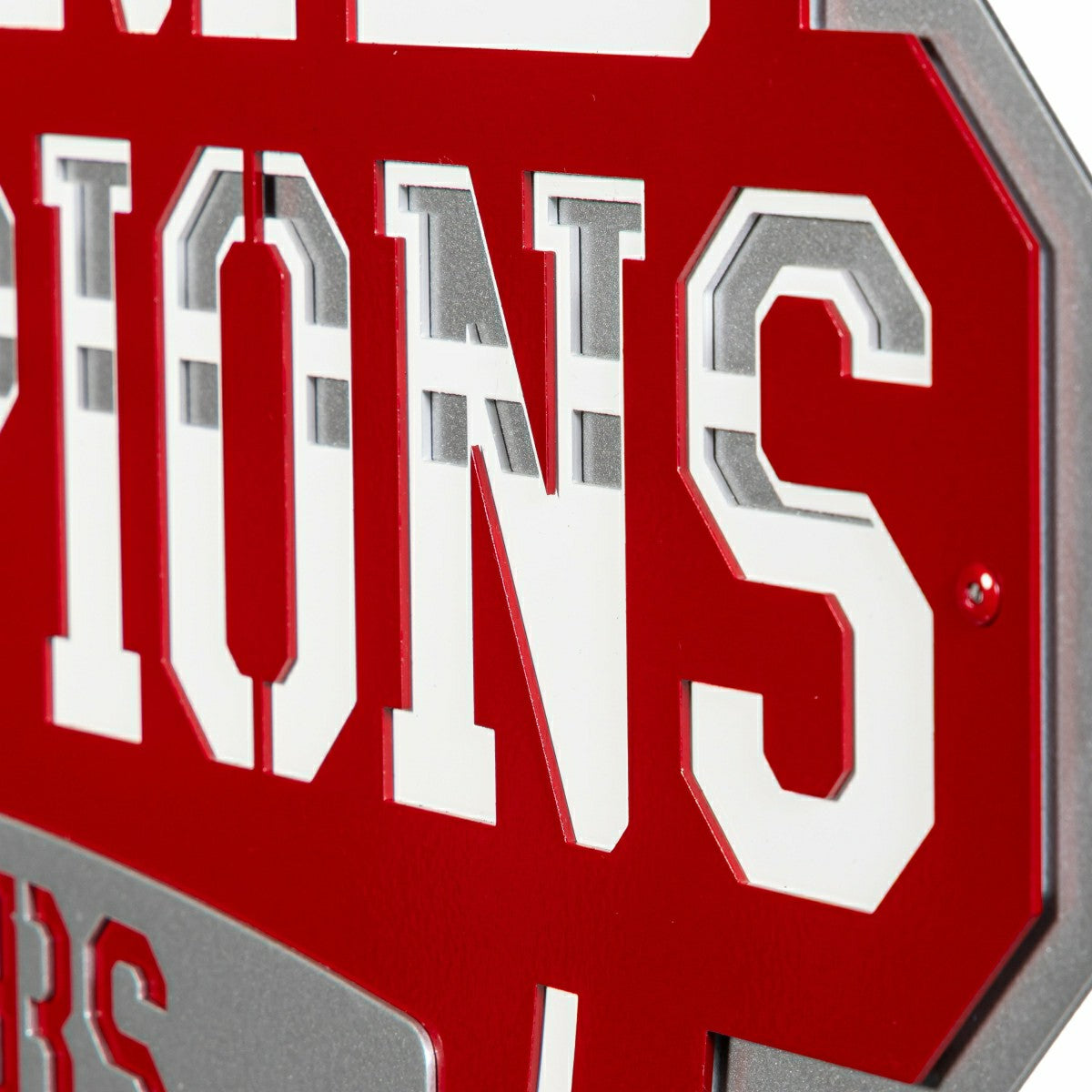Indiana University, Div 1 Champs, Layered Metal Wall Art - Collegiate Home