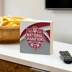 Indiana University, Div 1 Champs, Block, 6x6 - Collegiate Home