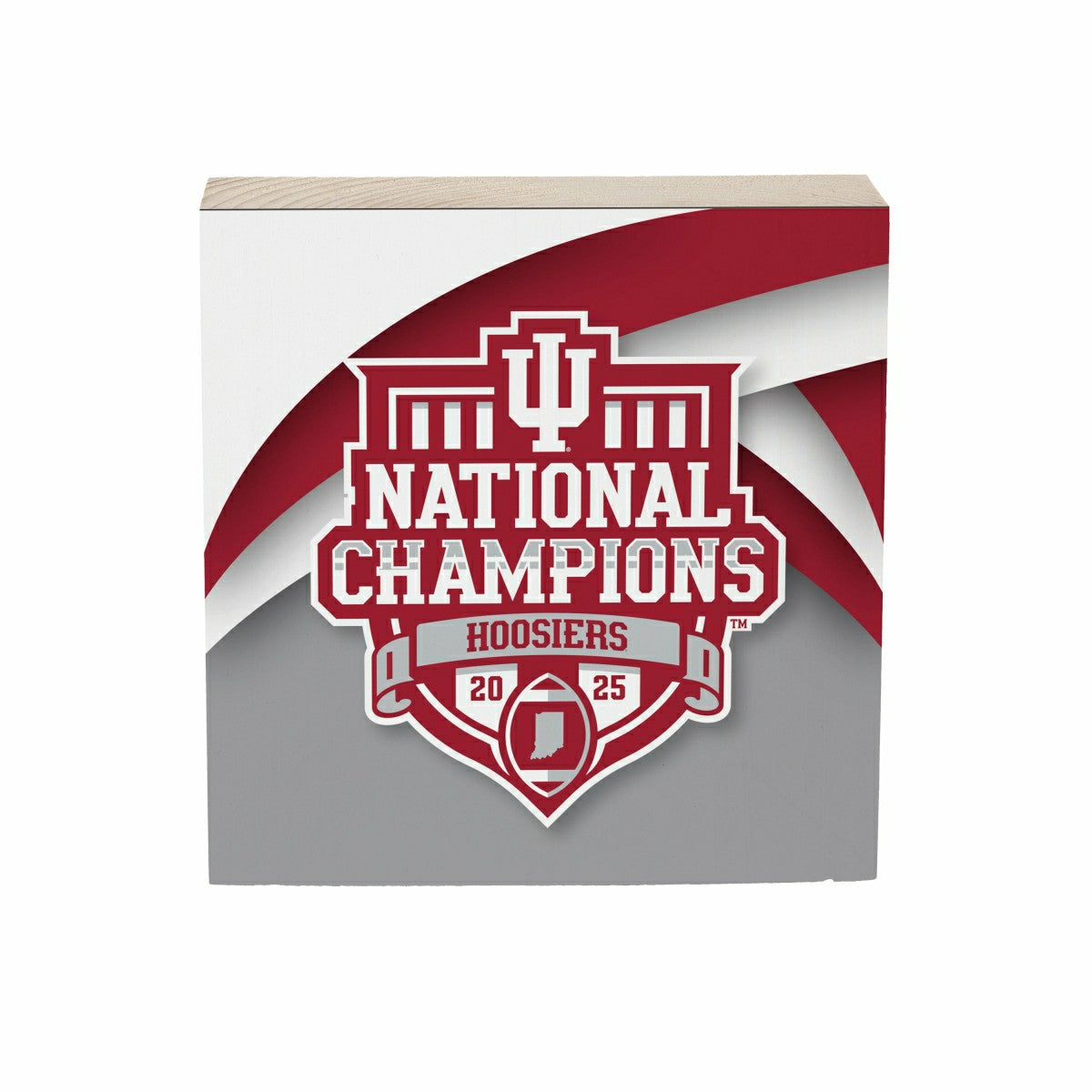 Indiana University, Div 1 Champs, Block, 6x6 - Collegiate Home