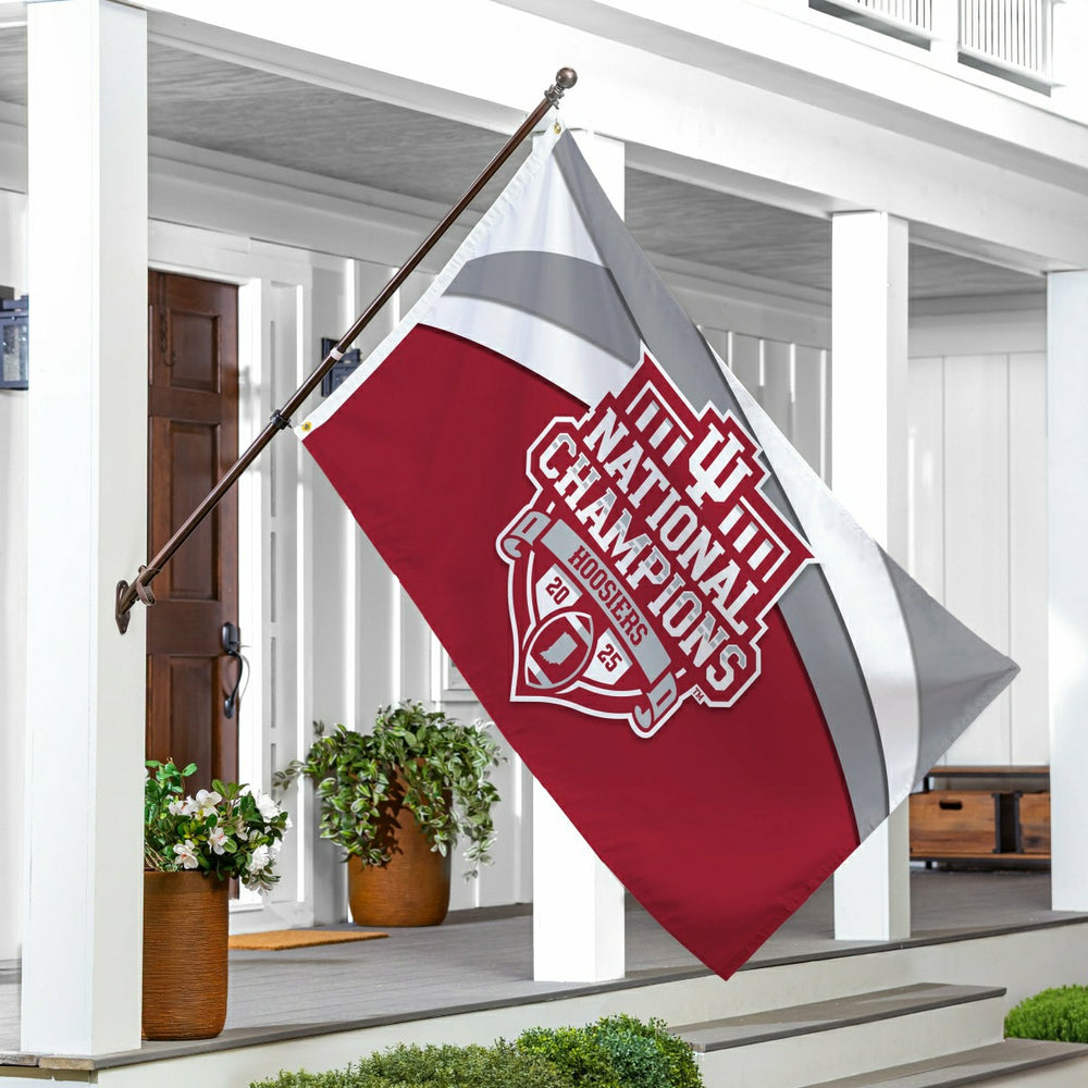 Indiana University, Div 1 Champs, Single Sided Flag w/ 2 Grommets, 3'x - Collegiate Home