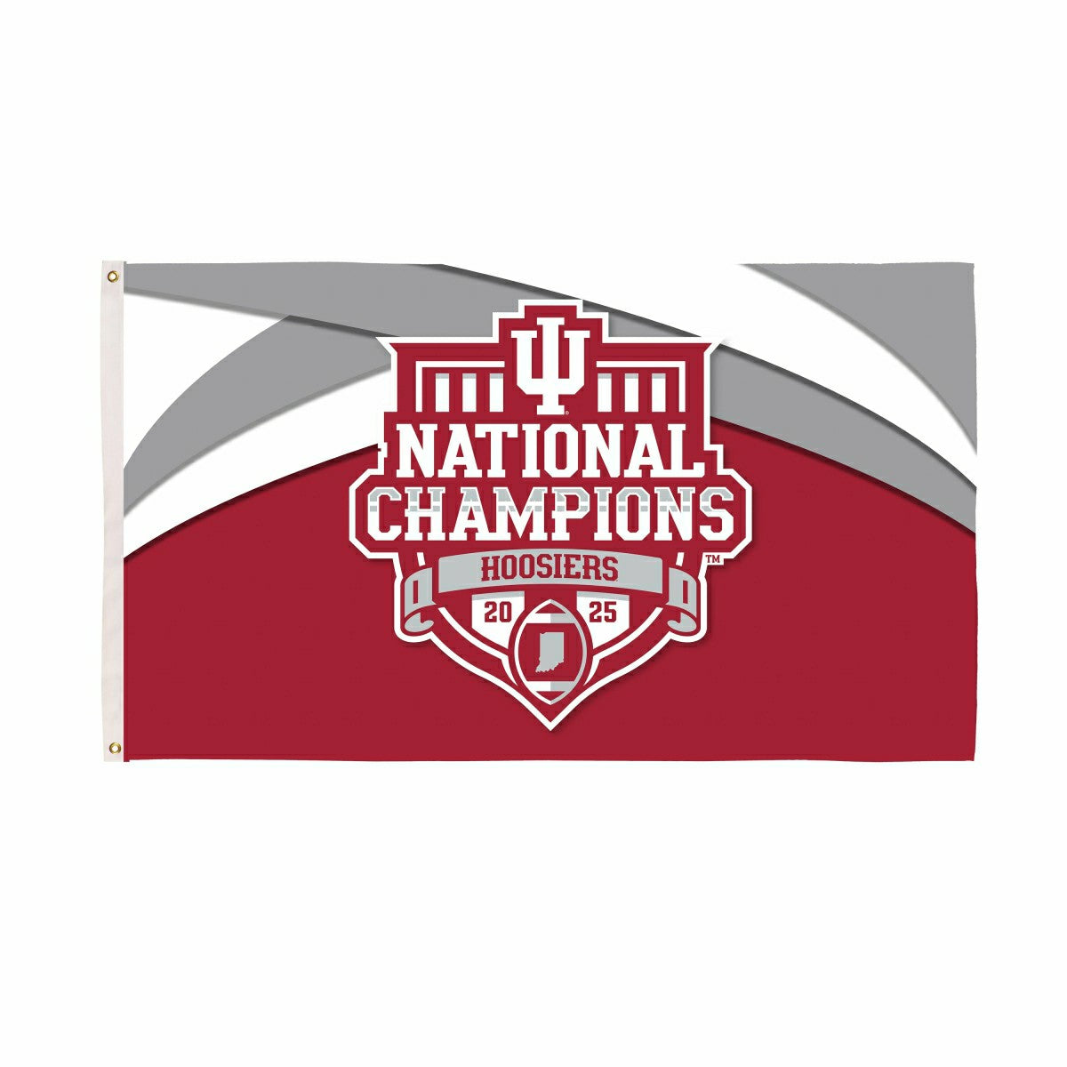Indiana University, Div 1 Champs, Single Sided Flag w/ 2 Grommets, 3'x - Collegiate Home