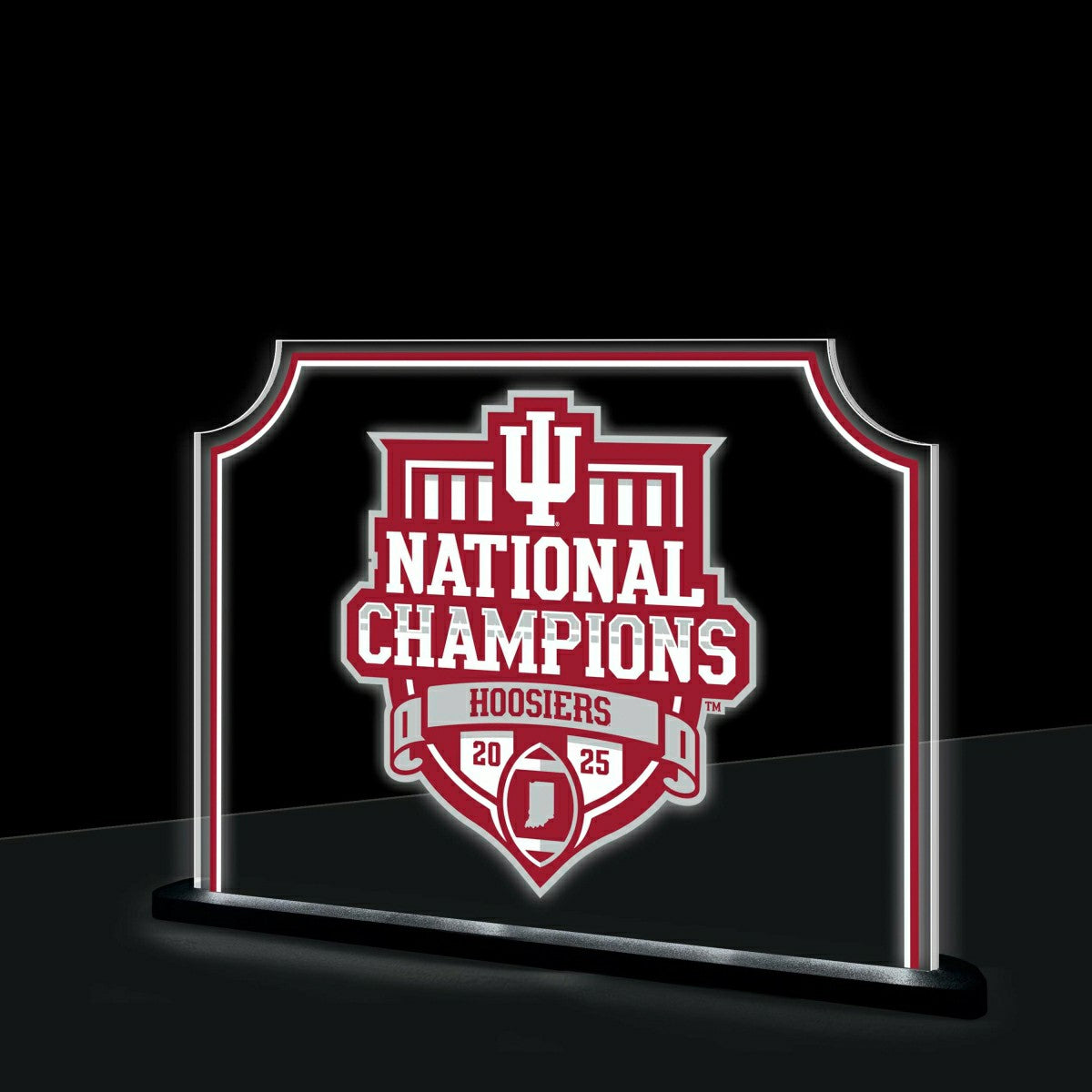 Indiana University, Div 1 Champs, Rectangle Desklite LED Décor - Collegiate Home