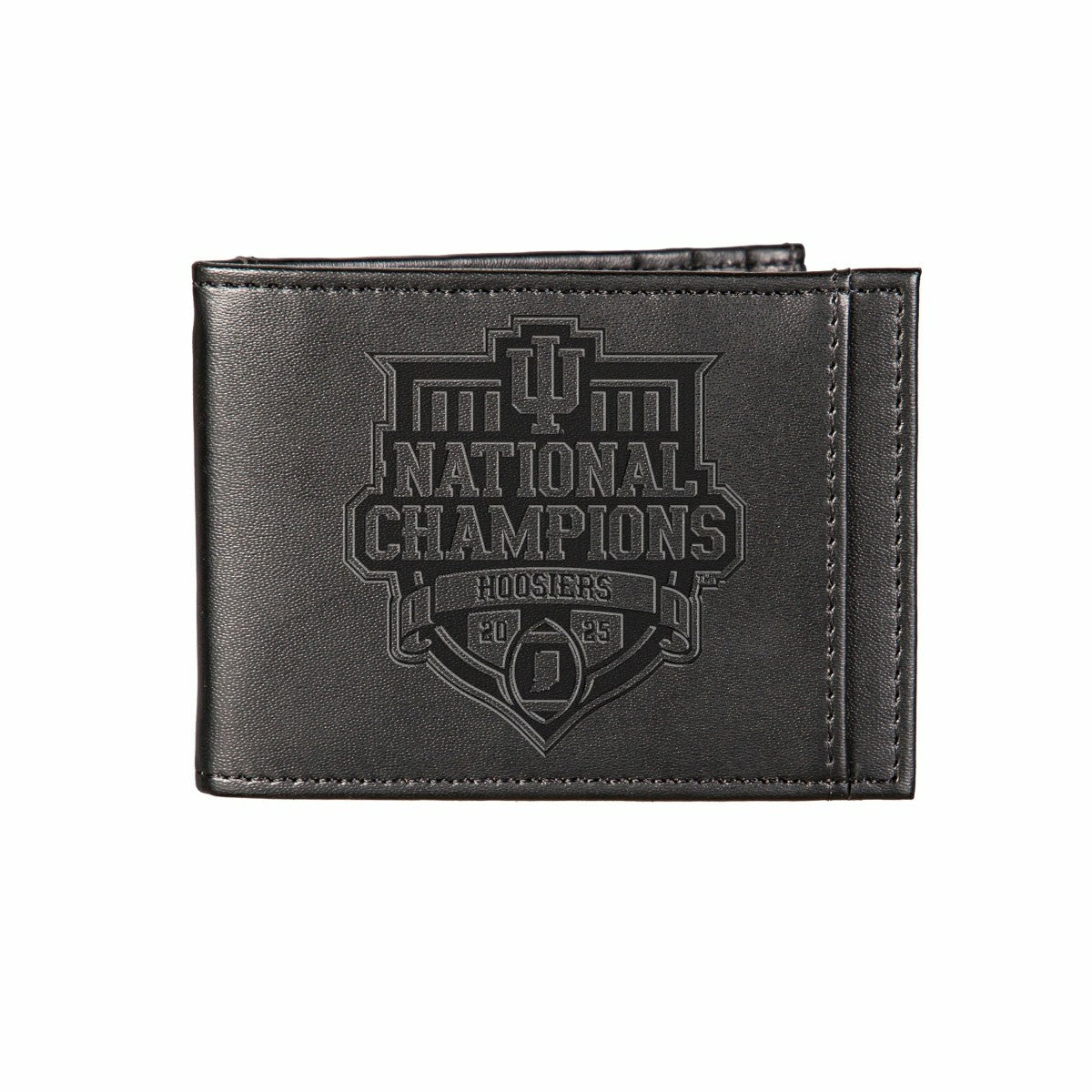 Indiana University, Div 1 Champs, Front Pocket Wallet, Black - Collegiate Home