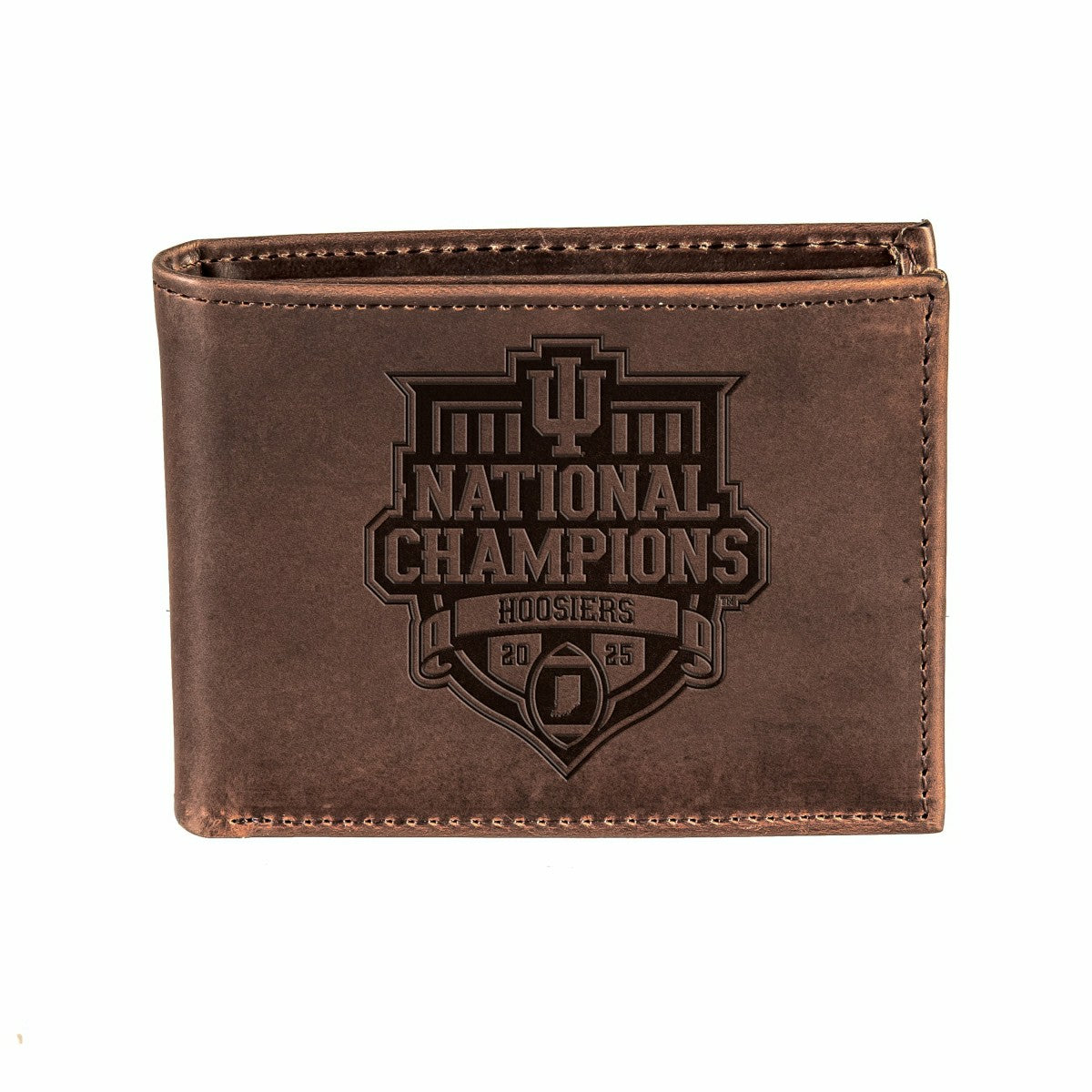 Indiana University, Div 1 Champs, Wallet, Bi-fold, Brown - Collegiate Home