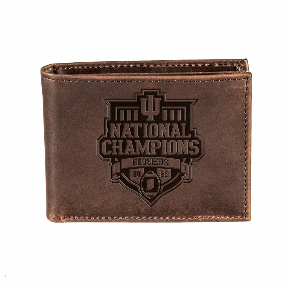 Indiana University, Div 1 Champs, Wallet, Bi-fold, Brown - Collegiate Home