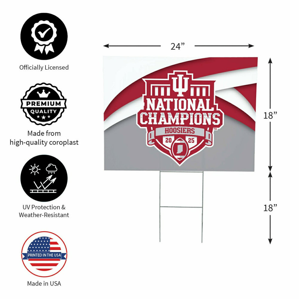 Indiana University, Div 1 Champs, Cororplast Yard Sign - Collegiate Home