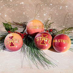 12pc Ornament Set, Iowa State - Collegiate Home