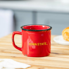 Iowa State University Ceramic Camp Cup with Enamel Finish, 14oz - Collegiate Home