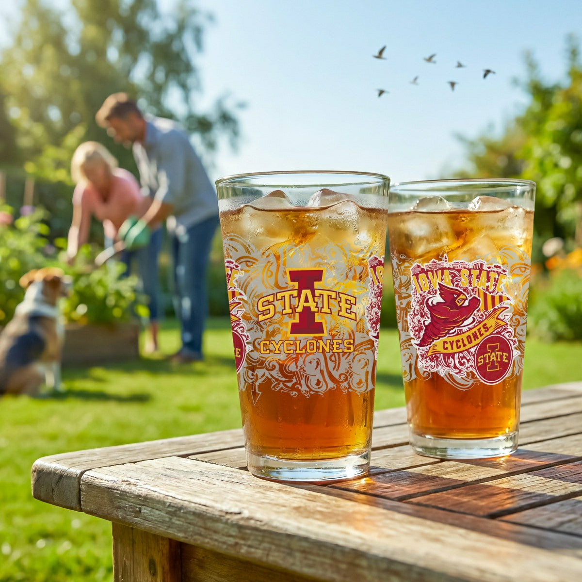 Iowa State University 16oz Glass pint, Set of 2 - Collegiate Home