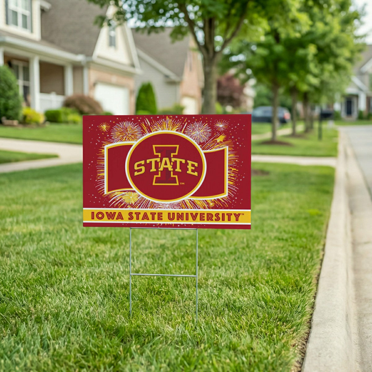 Iowa State University Yard Sign, Patriotic - Collegiate Home