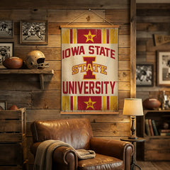 Iowa State University, Canvas Wall Tapestry, Medium, 36x24 - Collegiate Home