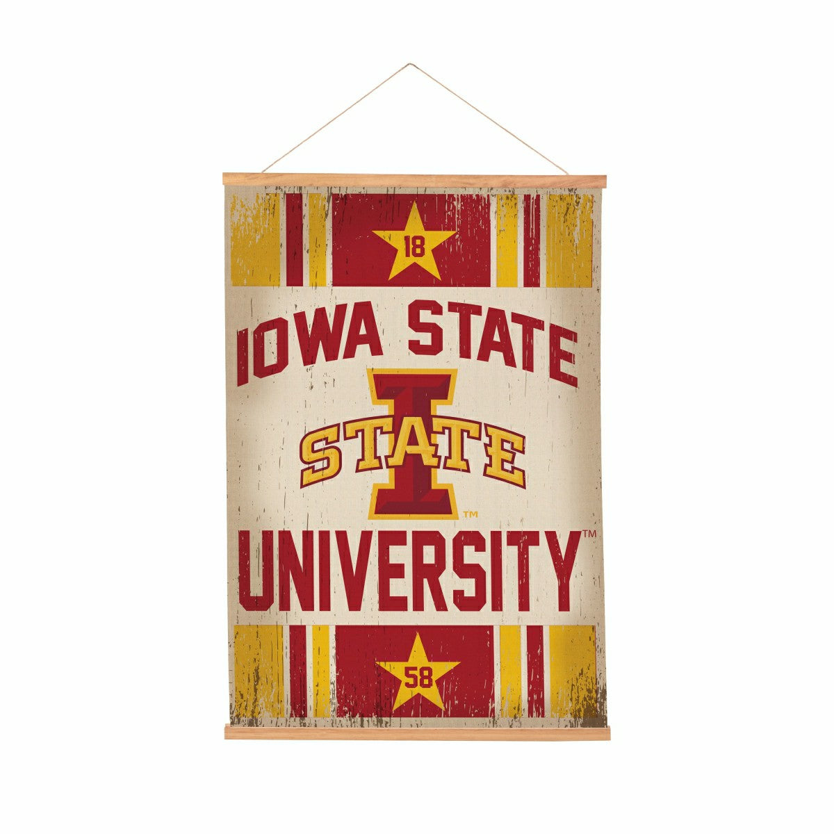 Iowa State University, Canvas Wall Tapestry, Medium, 36x24 - Collegiate Home