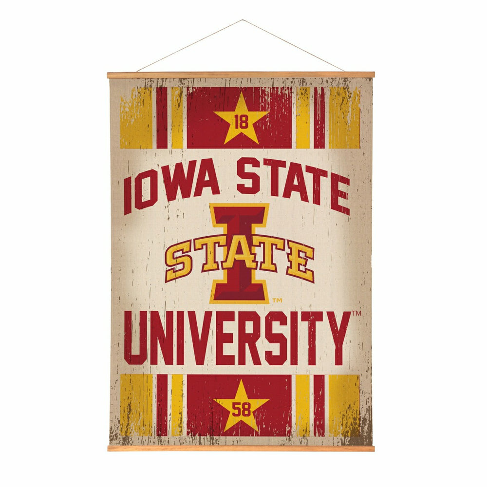 Iowa State University, Canvas Wall Tapestry, Large, 54x36 - Collegiate Home