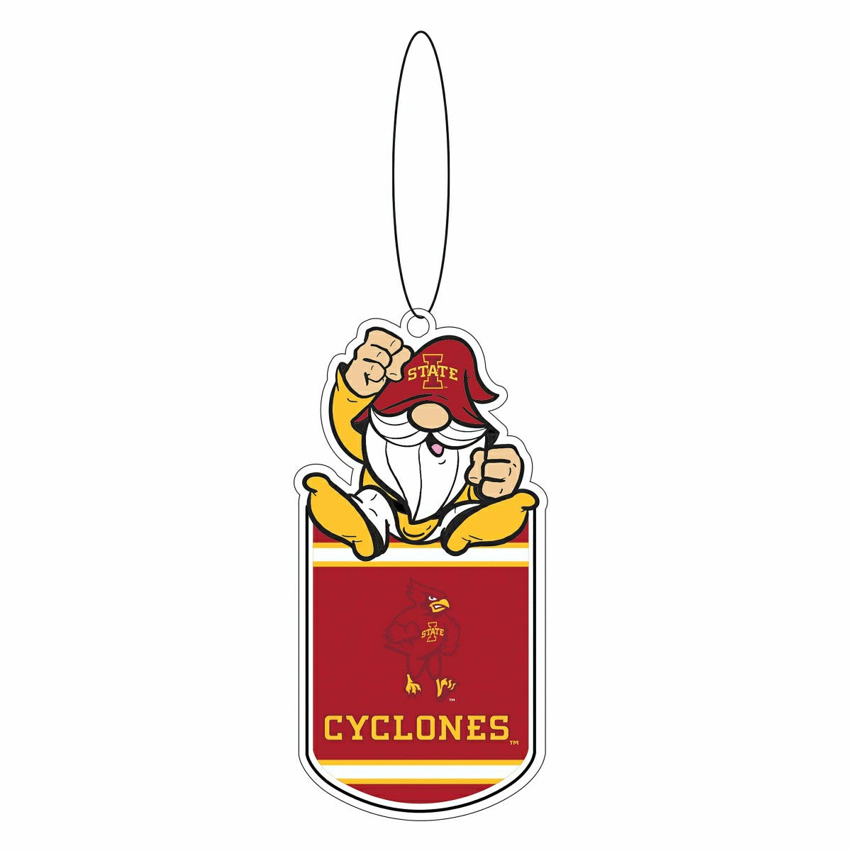 Iowa State University Gift Tag Ornament, Gnome Fan - Collegiate Sale Home