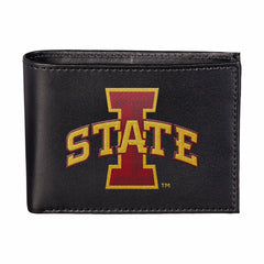 Iowa State University Black Bi-Fold Embroidered Wallet w/ RFID Blockin - Collegiate Home