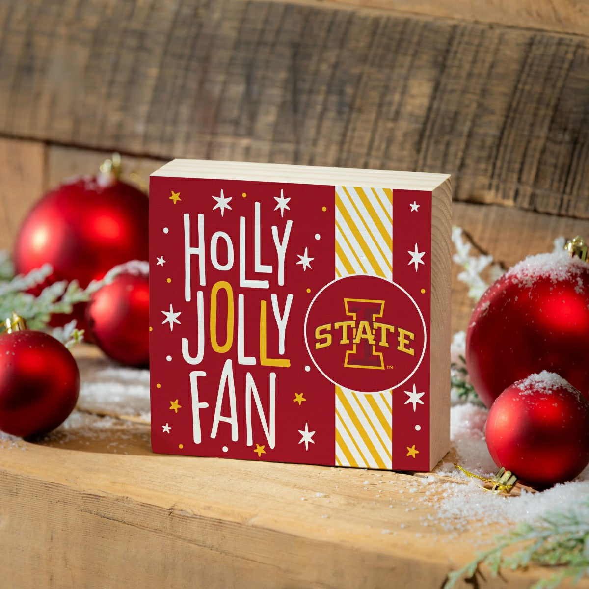 Iowa State University Block, Holiday, 6x6 - Collegiate Home