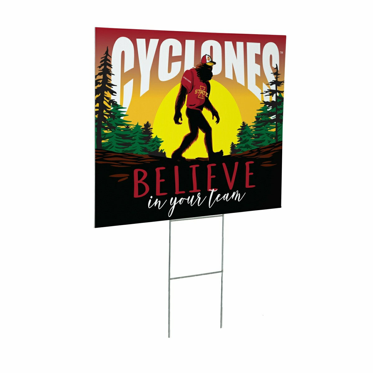 Iowa State University Yard Sign, Bigfoot - Collegiate Home