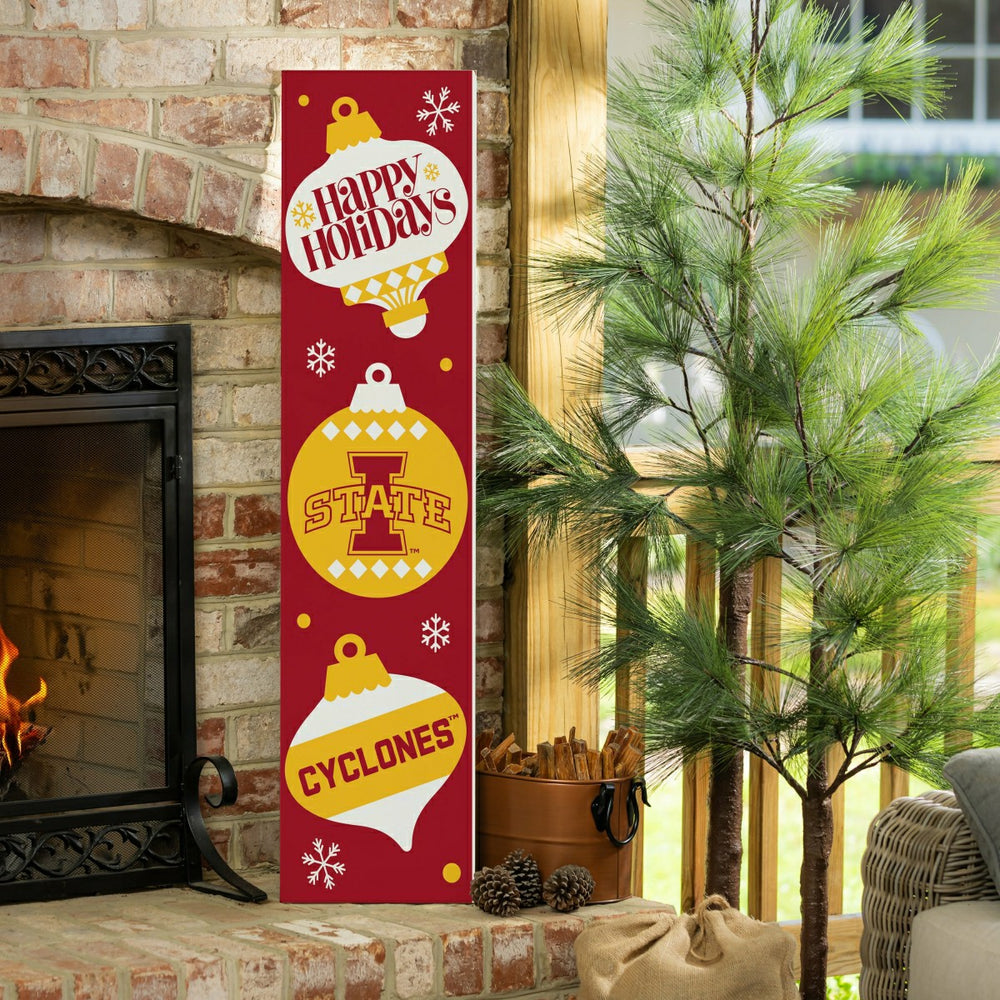 47" Double Sided Leaner, Iowa State University, Christmas - Collegiate Home