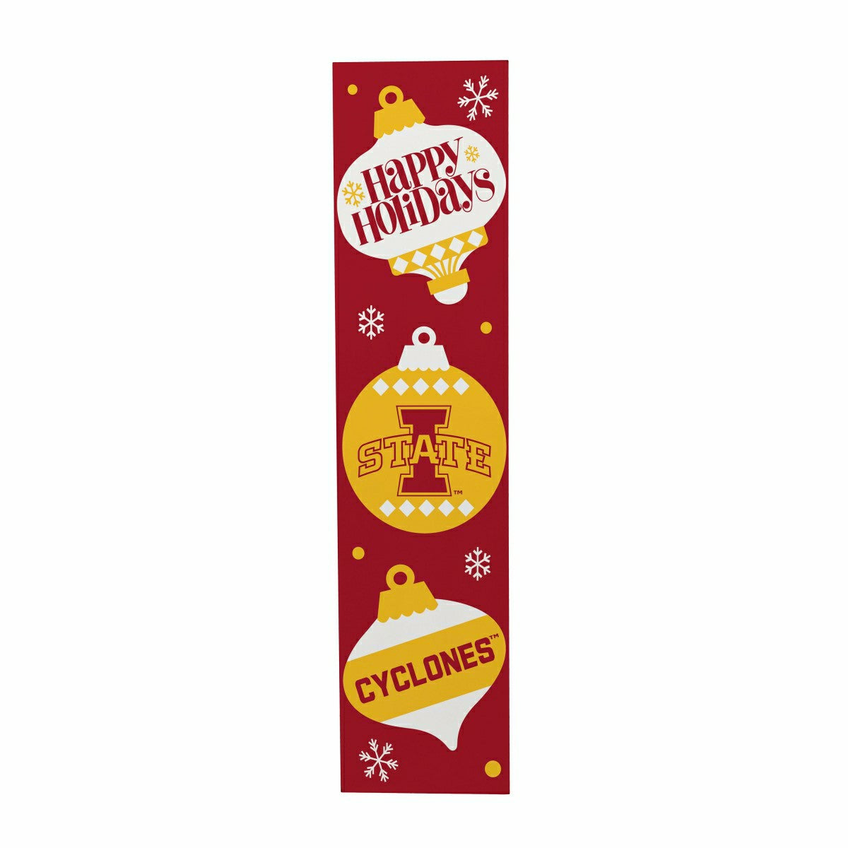 47" Double Sided Leaner, Iowa State University, Christmas - Collegiate Home