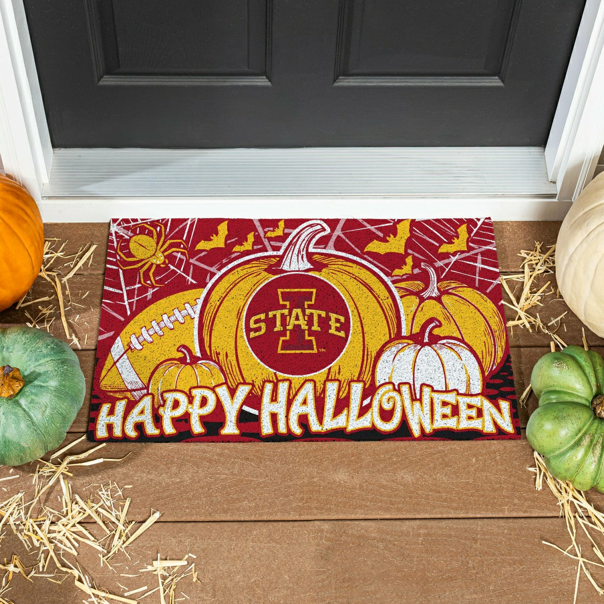 Iowa State University Halloween PVC Mat, 28"x16" - Collegiate