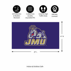 Full Color PVC Mat, 16" x 28", James Madison University - Collegiate