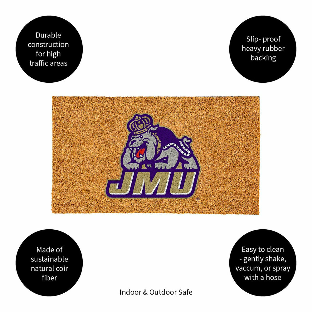 Coir Mat, 16"x28", James Madison University - Collegiate