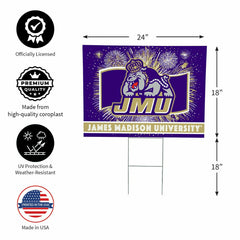 James Madison University Yard Sign, Patriotic - Collegiate Home