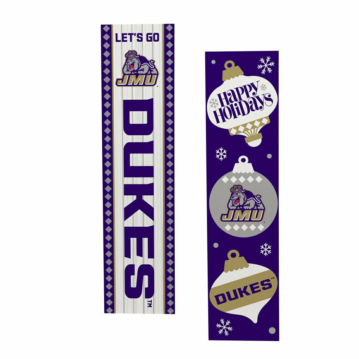 47" Double Sided Leaner, James Madison University, Christmas - Collegiate Home