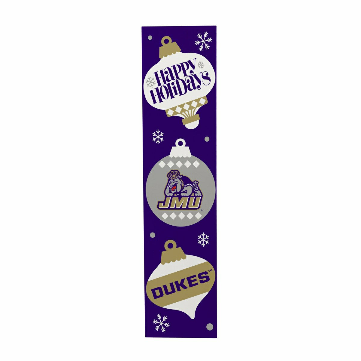 47" Double Sided Leaner, James Madison University, Christmas - Collegiate Home