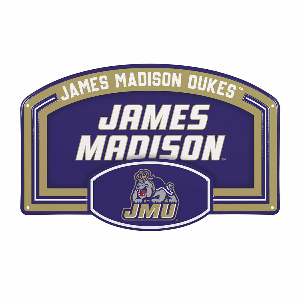 James Madison University USA Embossed Steel Wall Sign, 11" x 17" - Collegiate Home