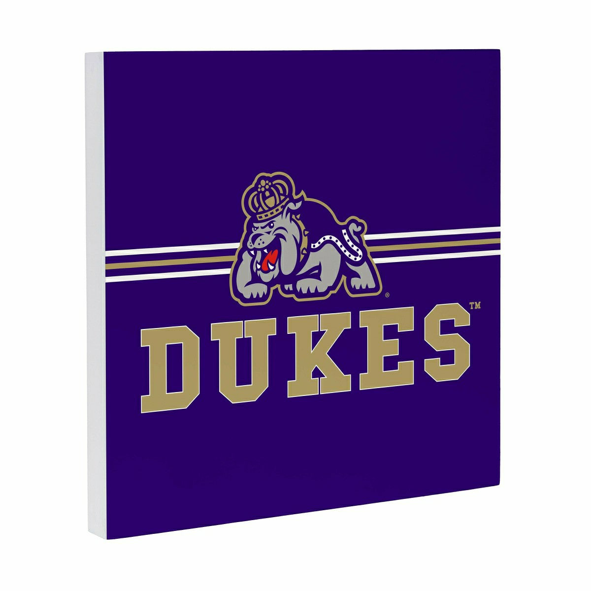 James Madison University Wood Wall Sign, 12x12 - Collegiate Home