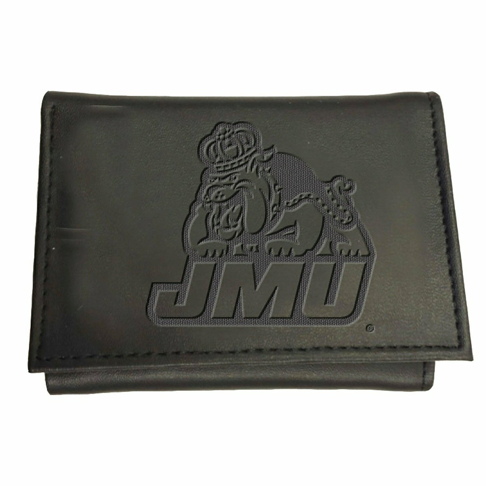 James Madison University, Tri-Fold Wallet, Black - Collegiate Home