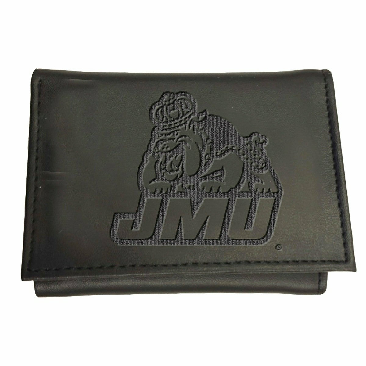 James Madison University, Tri-Fold Wallet, Black - Collegiate Home