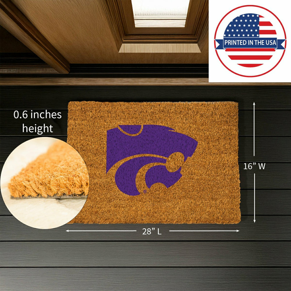 Coir Mat, 16"x28", Kansas State University - Collegiate