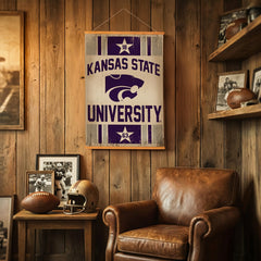 Kansas State University, Canvas Wall Tapestry, Medium, 36x24 - Collegiate Home